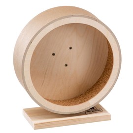 Ferplast Wooden Hamster Wheel, Wooden Toys Hamsters Mice, Running Wheel Diameter 21 cm