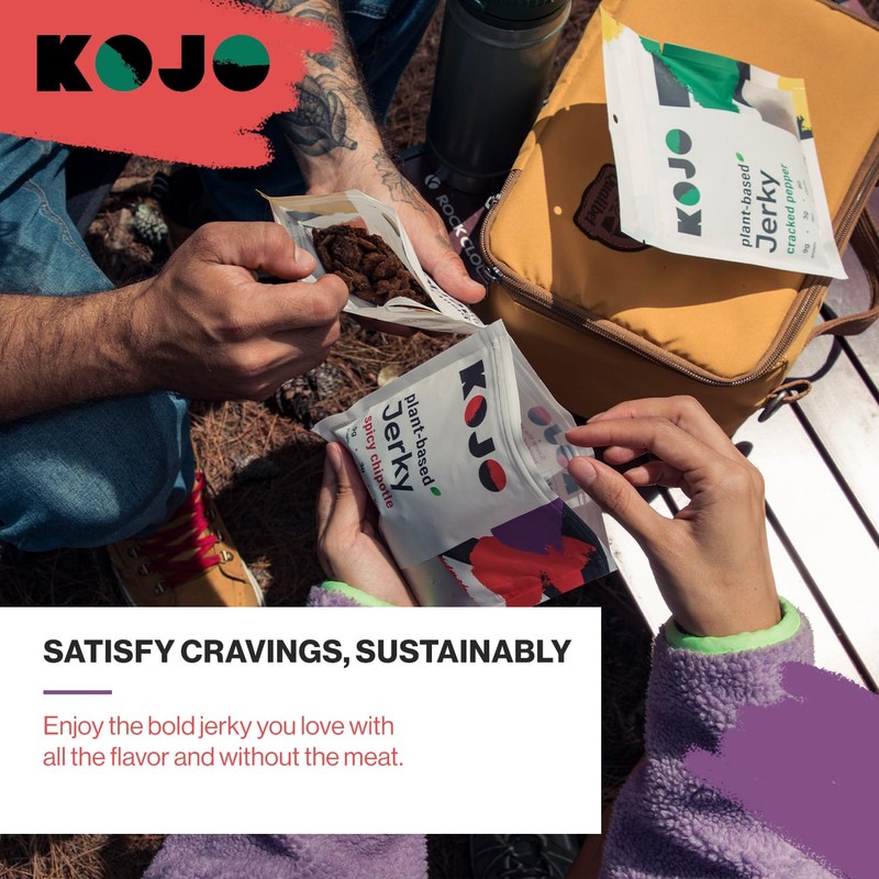 Kojo - Plant-Based Vegan Jerky Variety Pack - Cracked Pepper,