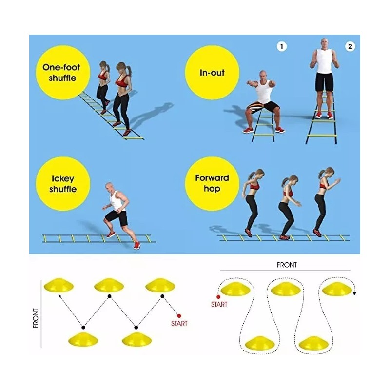 FH Kit Entrenamiento 16 Conos + 16 Platos + 12
