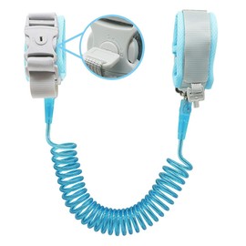 Baby Anti-Lost Belt, 360° Rotation Elastic Wire Rope Children's Lead, 2.5 m Anti-Lost Wrist Belt Lead for Children, for Travel, Outdoor, Walking (Blue)