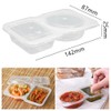 Wanfoou 20 PCS Double Compartment Condiment Container With Lids -