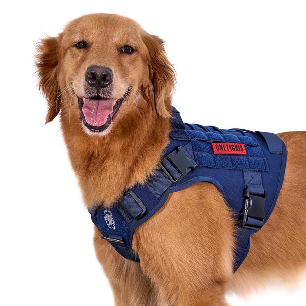 OneTigris Fire Watcher Tactical Dog Harness, MOLLE Safety Harness, Service