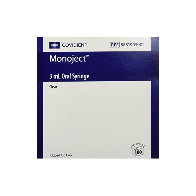 Monoject Oral Syringe 3ml Clear - Box of 100
