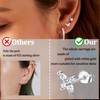 Kakonia 3 Pairs Hoop Stud Earrings Set Sterling Silver Small