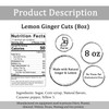 Jamaican Choice Kosher Lemon Ginger Cuts 8 oz each (3-Pack)