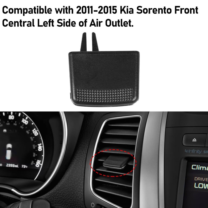 TTCR-II Compatible with 2011-2015 Kia Sorento AC Vent Tab Clip,