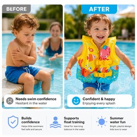 Inflatable Swim Training Vest for Kids – Lightweight PVC Buoyancy Aid for Supervised Pool Practice & Swimming Lessons