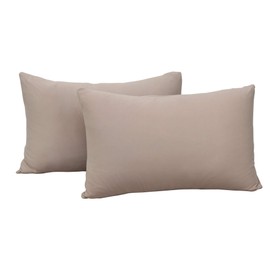 2-Pack Stretch Pillow Cases - Jersey Knit & Ultra Soft Envelope Closure Pillowcases T-Shirt Like Microfiber Blend - Suitable for Queen or Standard Size Set of 2, Taupe
