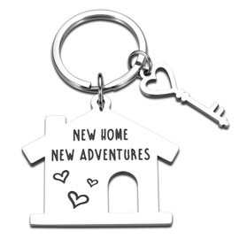New Home Gift for Women Men House Warming Gifts for Couples Friends Housewarming Keychain for New House Moving House Gifts for New Homeowner Neighbor New Home Adventure Gift New Apartment Gift