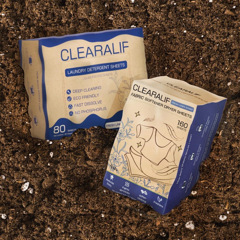 Clearalif All in One Laundry Detergent Sheets Kit, Fresh Linen