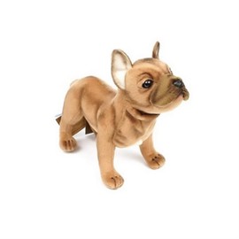 Standing Beige French Bulldog Plush Soft Toy by Hansa 6597 26cm L
