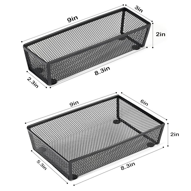 BYCY Silverware Drawer Organizer, Mesh Utensil Organizer for Kitchen Storage,