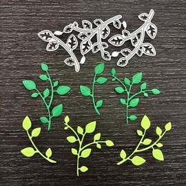 Leaf Metal Cutting Dies Stencils Plants Leaves Embossing Metal Die Cuts Template Molds for Card Making Paper Scrapbooking Album Crafts Thanksgiving Christmas Birthday Card Décor