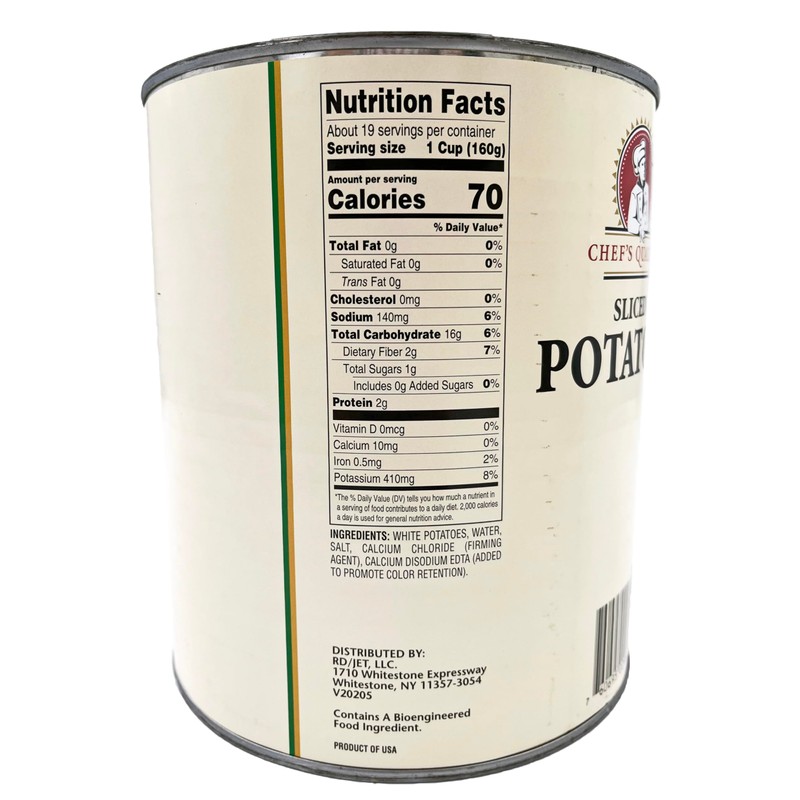 Chef's Quality Sliced Potatoes | Kosher | (6 LB 14oz)