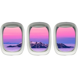 VWAQ - Airplane Decals for Boys Room - Aviation Wall Decor for Kids, Plane Window Clings -PPW41