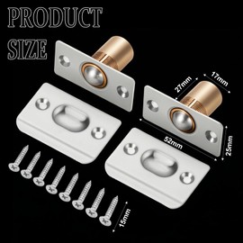 2 Pack Ball Door Catches for Internal Doors,Adjustable Door Catches Balls Hardware,Door Latches for Internal Doors Spring Catches for Pantry Door Latch Invisible Cupboard Closure
