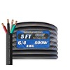 6 Gauge 4 Conductor 6/4 AWG Black SOOW Portable Power