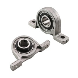 HOOWDAMY 2pcs KP002 15mm Inner Diameter Bore Bracket Pillow Block Bearing Zinc Alloy Lightweight T8 Screw Bracket Plumber Block Self-Aligning Mechanical Bearing Flange Mount (KP002)