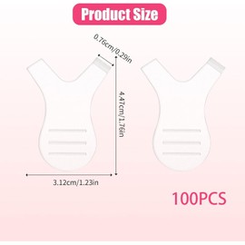 100 Pieces Y Lash Lift Tool, Lash Lift Applicator Tool Y Shape Comb for Lash Lift Eyelash Lift Brush Eyelash Perming Brush Lightweight for Eyelash Extension Makeup Tool Transparent