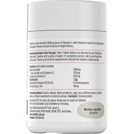 Nutra-Life High Strength Vit C + Vit D + Zinc 60 Tablets