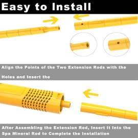 Hot Tub Mineral Stick Inserts Filter Cartridge for Spa Filter Swimming Pool Fish Pond, 4 Month Long-Lasting Mineral Cartridge - 3 Pack