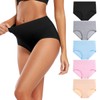 Molasus Women's Soft Cotton Underwear Briefs High Waisted Postpartum Panties