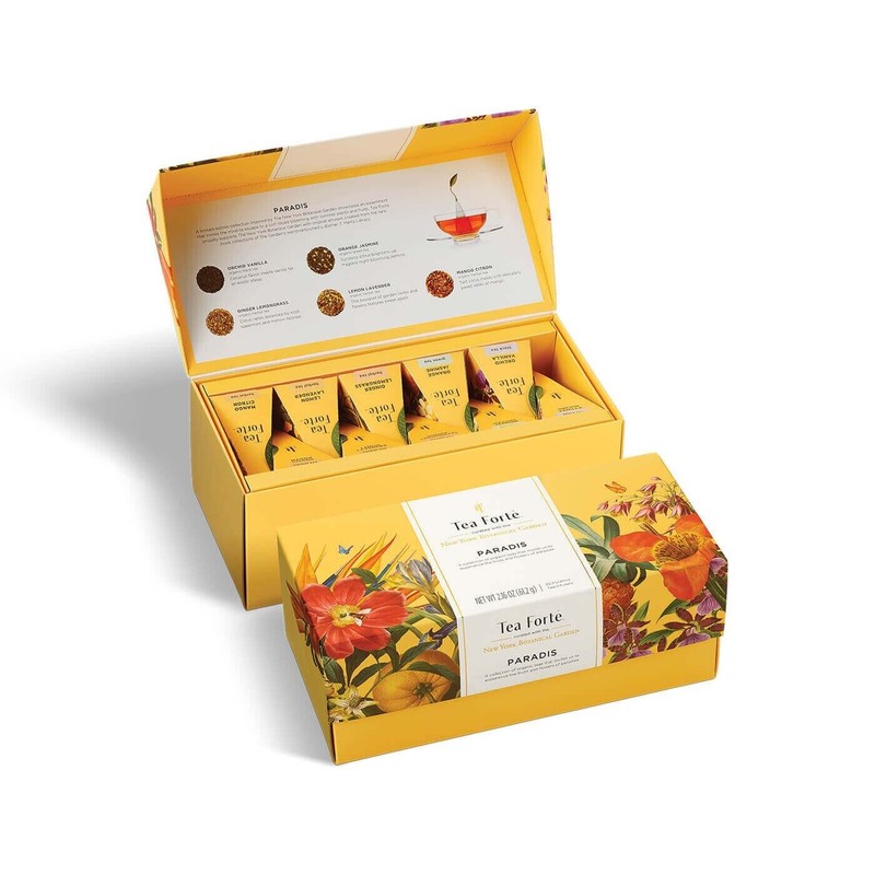 TEA FORTE, "Paradis" Tea Tasting Assortment Presentation Box of 20