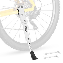FORTOP Bike Kickstand, Adjustable Aluminum Alloy Bicycle Support Kick Stand Fit for 22'' 24'' 26'' 27.5'' 29'' Inch Mountain Bike/BMX/MTB/City Commuter Bike/Sports Bike/Adult Bike/Road Bike