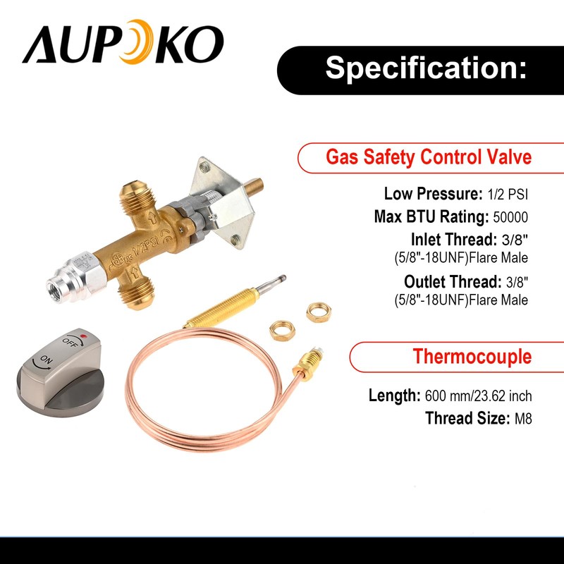 Aupoko Low Pressure LPG Propane Gas Flame Failure Safety Control