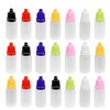 YIQI 21 Pcs Plastic Bottles Dropper Bottles Liquid Container 10ml