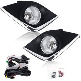 RP Remarkable Power, FL7022 Fit For 2014 2015 2016 Corolla/Altis CE ECO L LE S Fog Lights Kit Switch Wiring Harness Bulb Chrome Housing