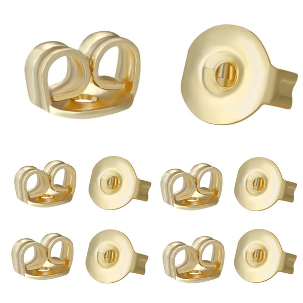 JIACHAREMED 14K Gold Earring Backs Replacements - Comfort Earring Backs