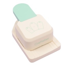 Craftelier - 3-in-1 Lever Label Punch for Making Tags of 3 Sizes on Paper and Cardboard | Special for Scrapbooking and Crafts