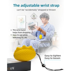 Fanwer Stress Balls for Adults and Seniors with The Adjustable Wrist Strap, Hand Exercisers for Strength, Finger Ball for Hand Therapy, Arthritis, Physical Therapy, Carpal Tunnel