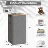 BALEINE Laundry Hamper with Lid, Tall Laundry Baskets with Bamboo