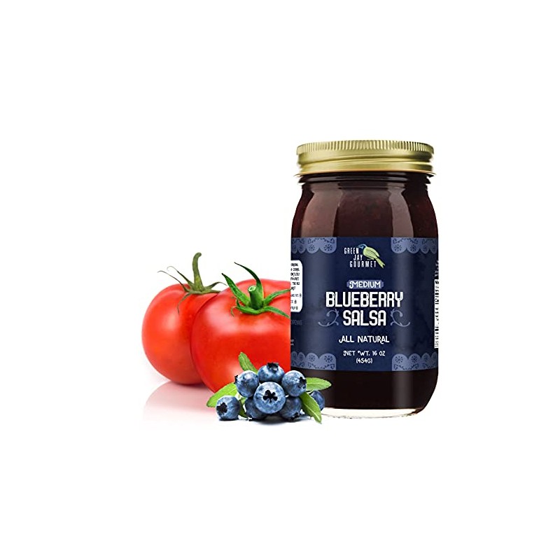 Green Jay Gourmet Blueberry Salsa - Blueberry Flavored Fruit Salsa