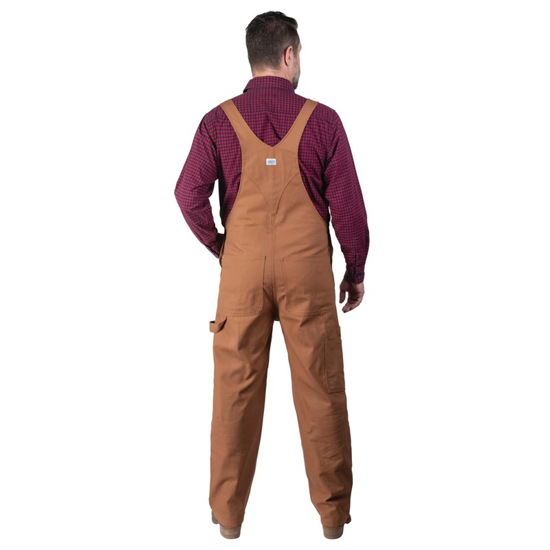 Liberty Men's Duck Bib Overall, Pecan, 38x28