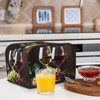 DXTKWL Toaster Cover 4 Slice Red Wine Glass Grapes Waterproof