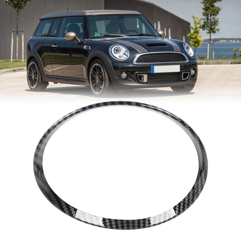 Interior Gear Shift Trim Cover Ring Carbon Fiber Style Console