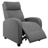 JUMMICO Recliner Chair Adjustable Home Theater Single Fabric Recliner Sofa