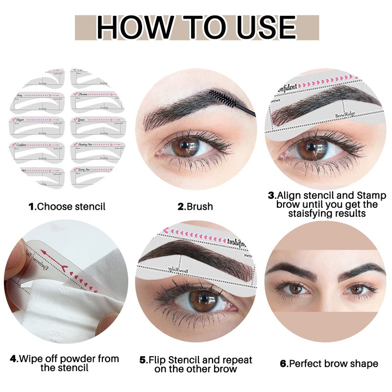 Eyebrow Stamp Stencil Kit Waterproof Eyebrow Stamp And Shaping Kit