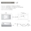 MEJE 16-Inch Wall Hung Basin Sink Combo, Small Cloakroom Basin,
