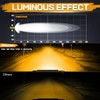 20 Inch Amber LED Light Bar, Niking Auto 150W Quad