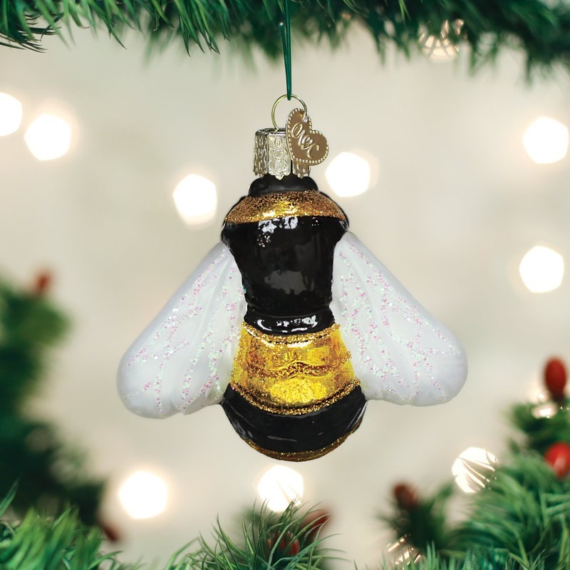 Old World Christmas Bee Collection - Adornos de Cristal soplado