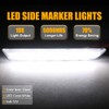 Nrgedzam LED Side Marker Lights Rear White Bumper Fender Marker