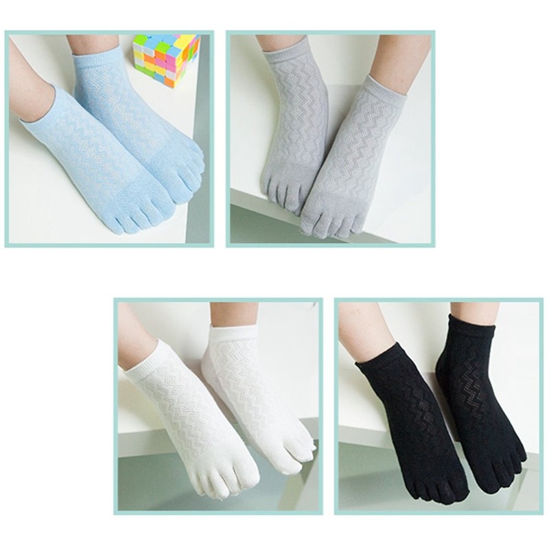 InSomila Kids 5 Toe Socks, Mesh, Set of 4 Colors,