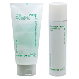 Innisfree Aloe Revital Soothing Gel + Green Tea Hyaluronic Acid Mist / 이니스프리 알로에 리바이탈 수딩젤+그린티 히알루론산 미스트