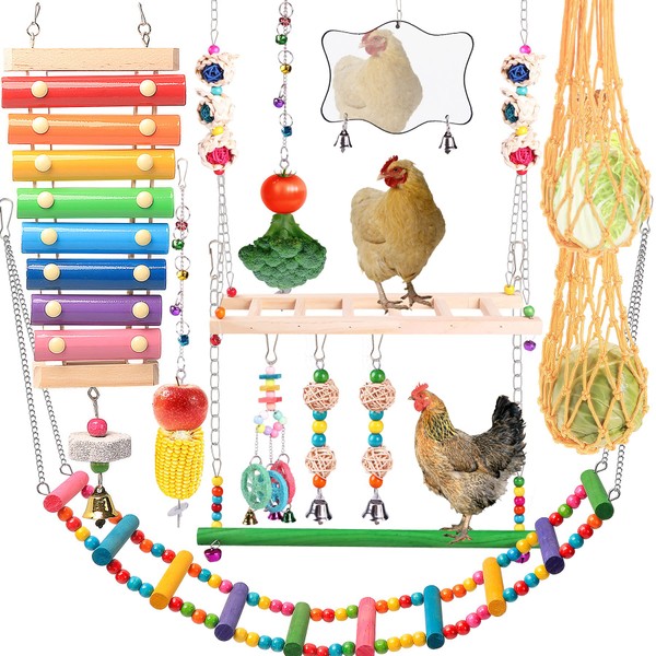 KAKUNM KAKUNM Chicken Toys for Coop 12PCS Set, Chicken Enrichment