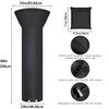 Hualedi Patio Heater Covers with Zipper and Storage Bag,Waterproof,Dustproof,Wind-Resistant,Sunlight-Resistant,Snow-Resistant,Black,89'' Height