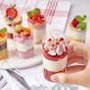 TOFLEN 50 Pack Mini Dessert Cups with Spoons - 2.2